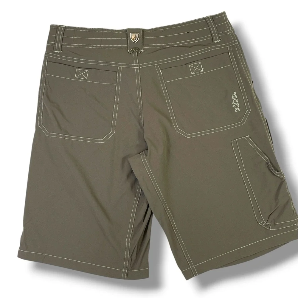 Kuhl Renegade Men 32 Hiking Shorts Brown Stretch Contrast Stitch 11" Inseam - Picture 5 of 12